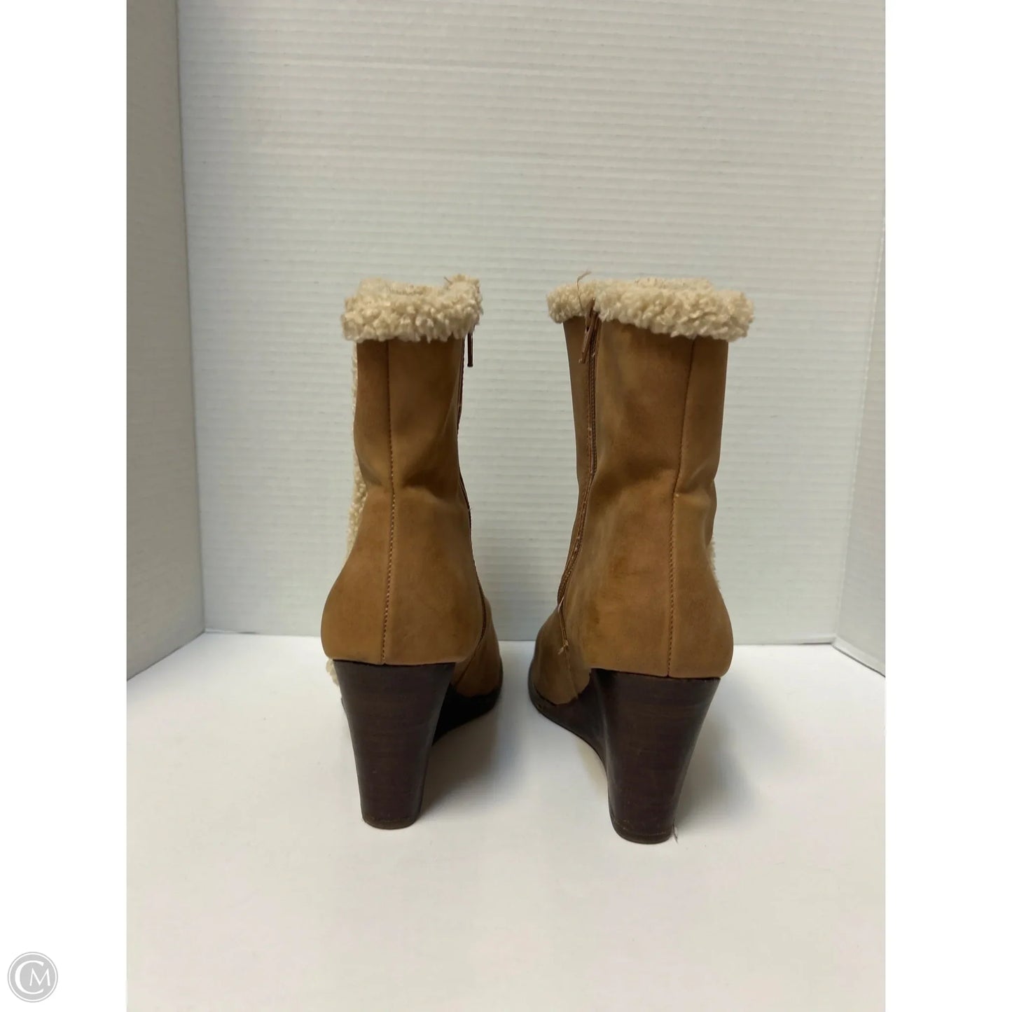 Boots Ankle Heels By Report In Brown, Size: 9