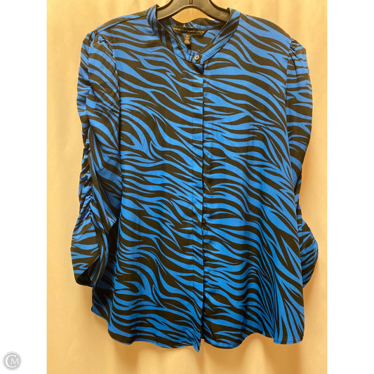 Top Long Sleeve By White House Black Market In Blue, Size: Xl