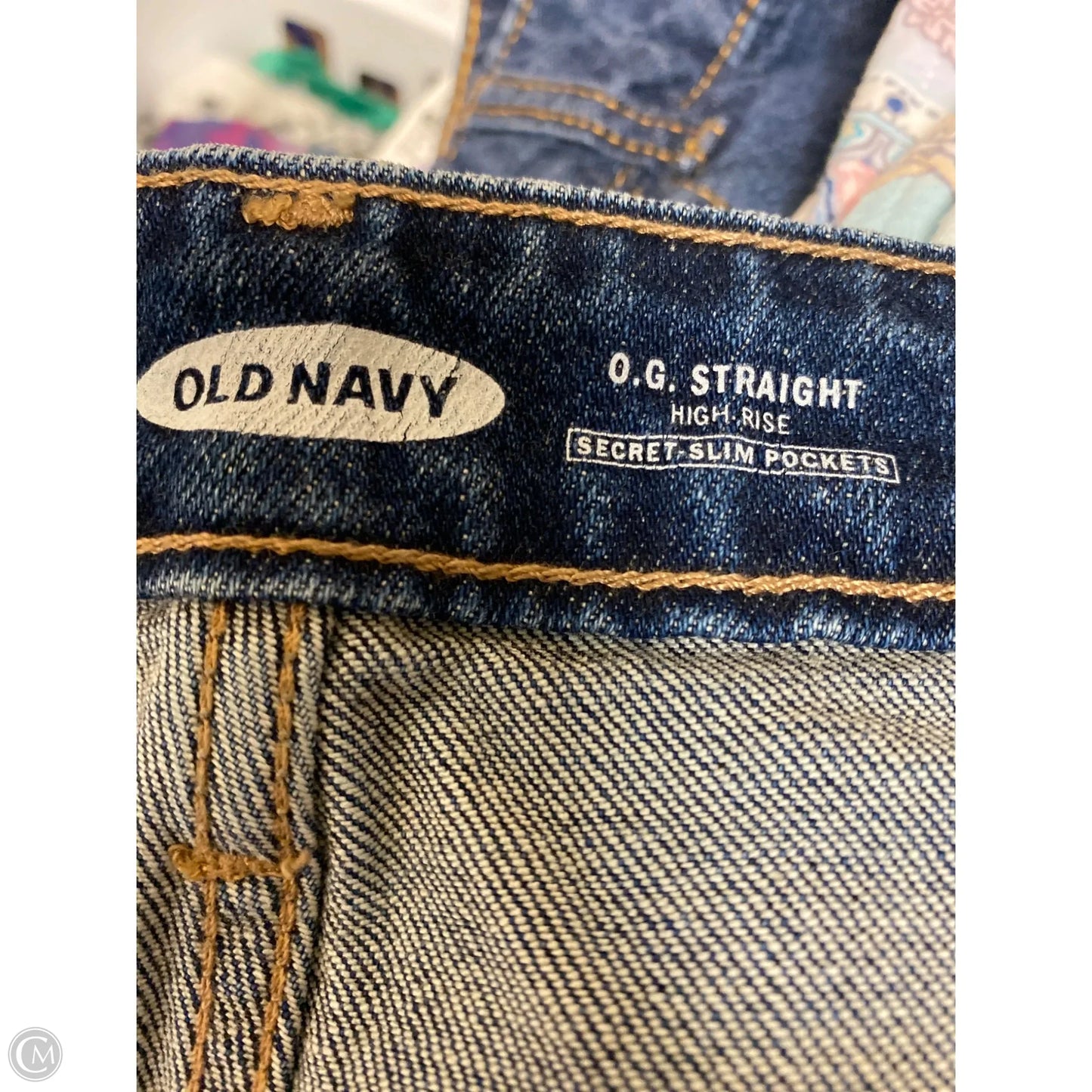 Jeans Straight By Old Navy In Blue Denim, Size: 14