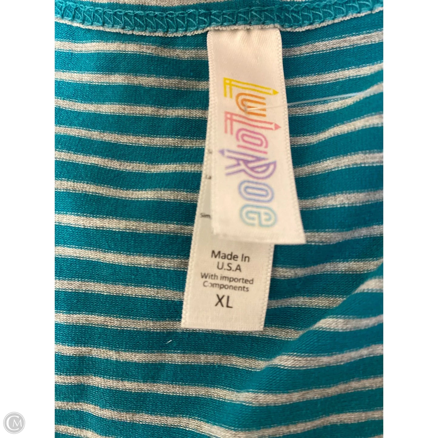 Top Long Sleeve By Lularoe In Teal, Size: Xl