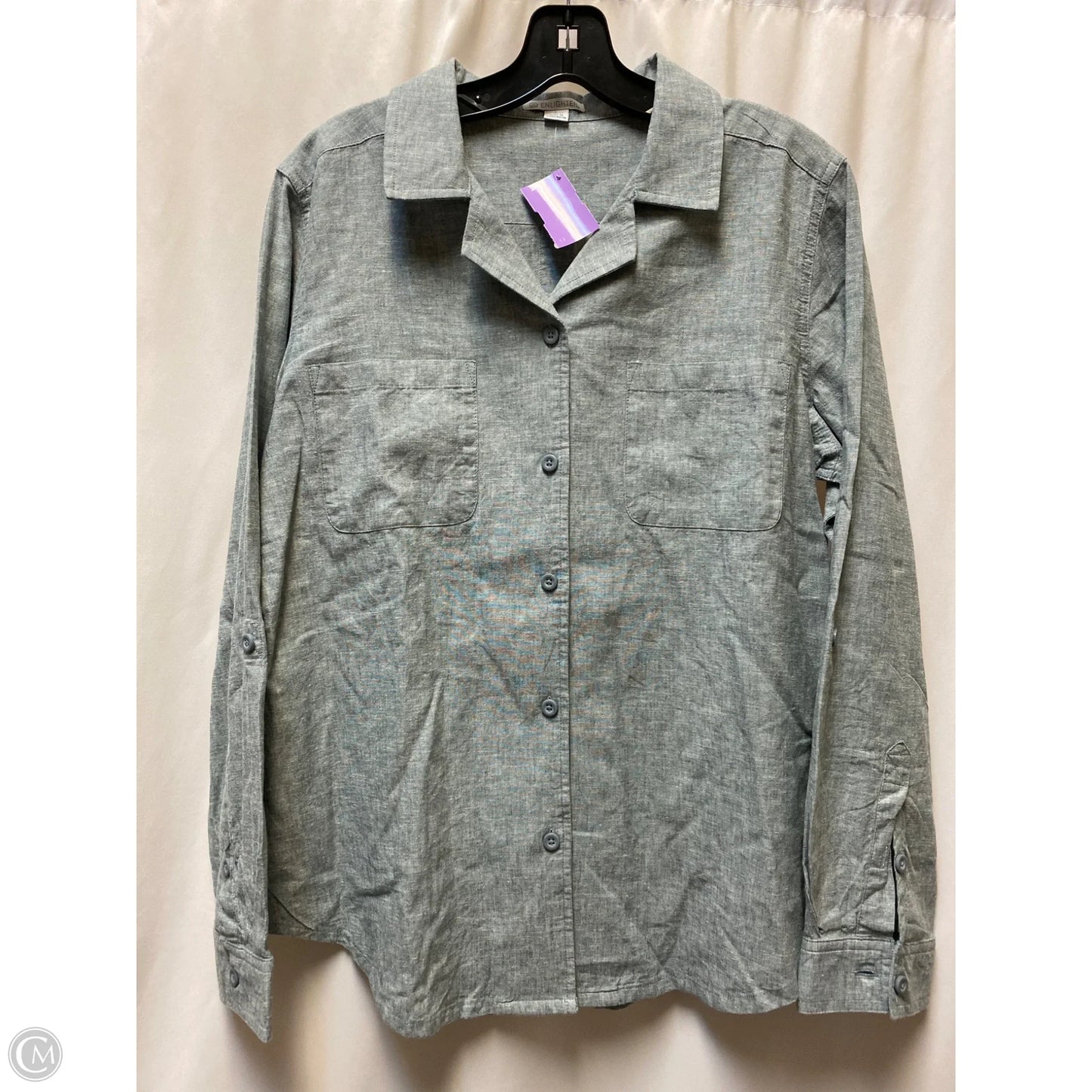Top Long Sleeve By Clothes Mentor In Grey, Size: L