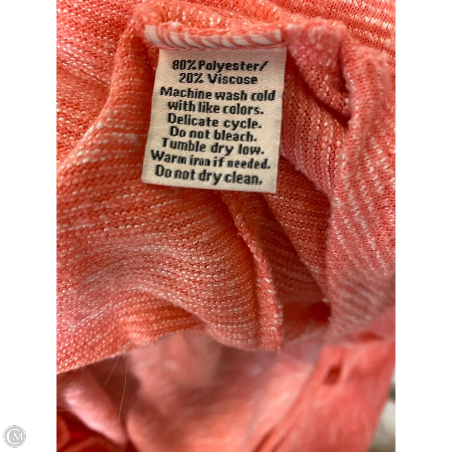 Top Short Sleeve By Juicy Couture In Coral, Size: Xl