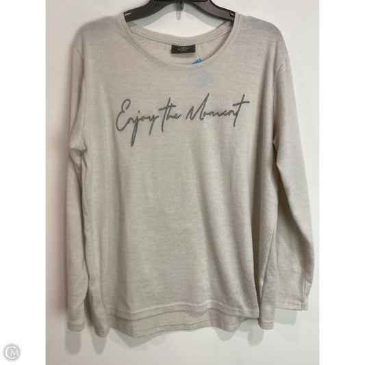 Top Long Sleeve By Clothes Mentor In Beige, Size: L