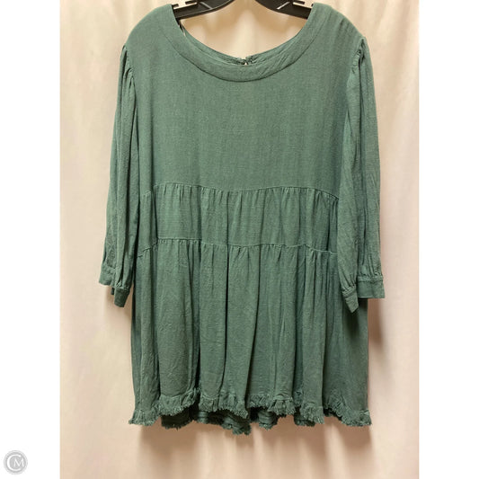 Top Long Sleeve By Umgee In Green, Size: 1x