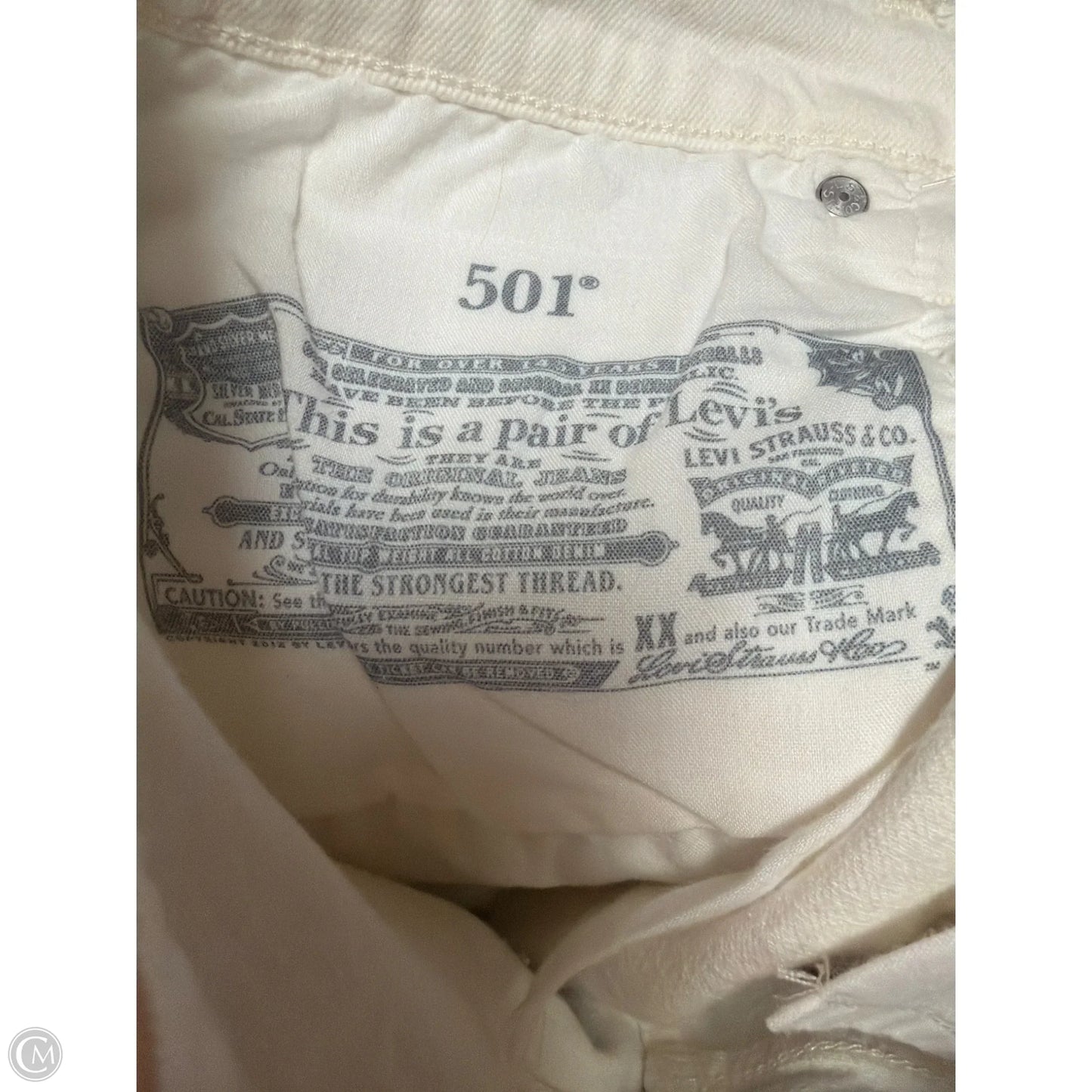 Shorts By Levis In White, Size: 14