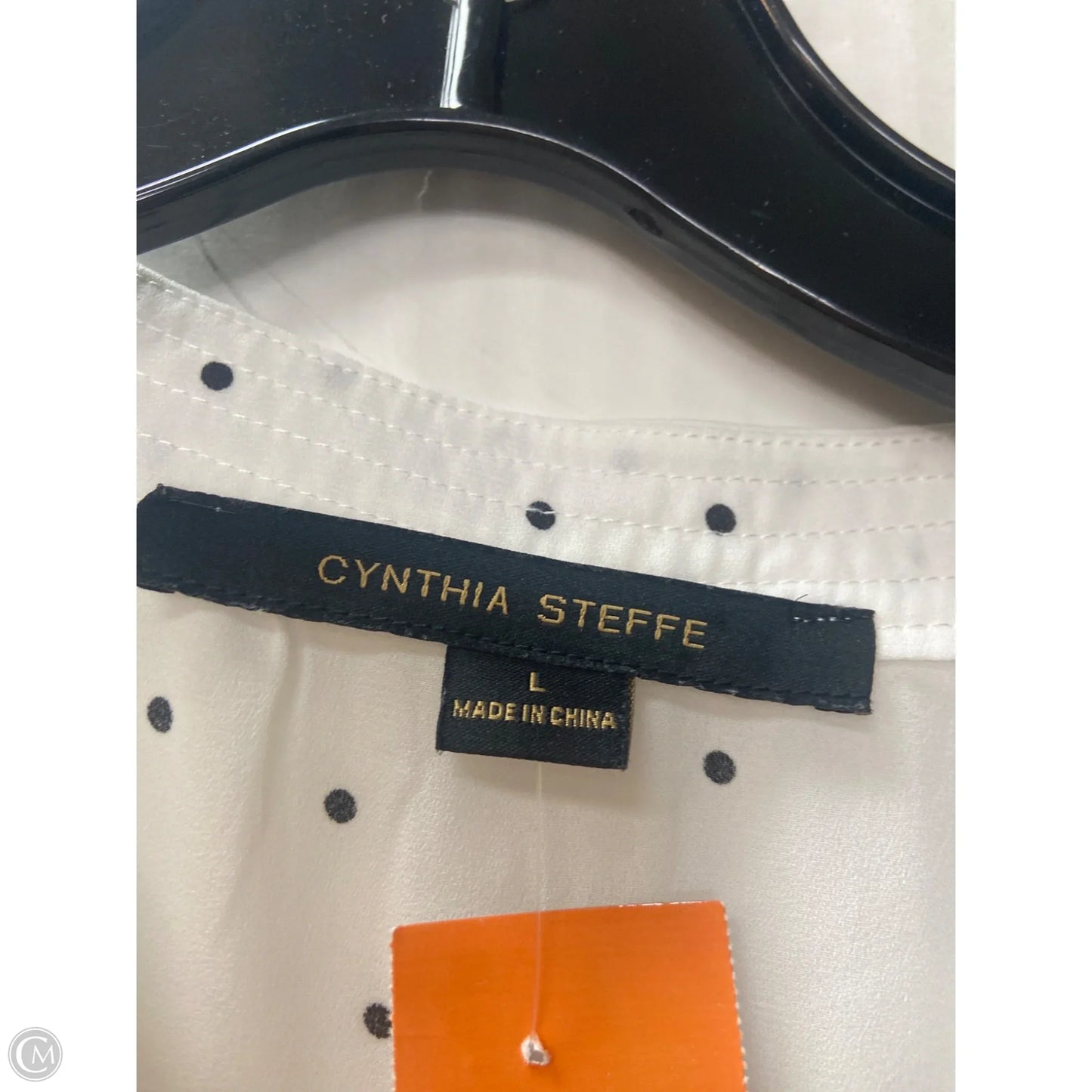 Top Short Sleeve By Cynthia Steffe In White, Size: L