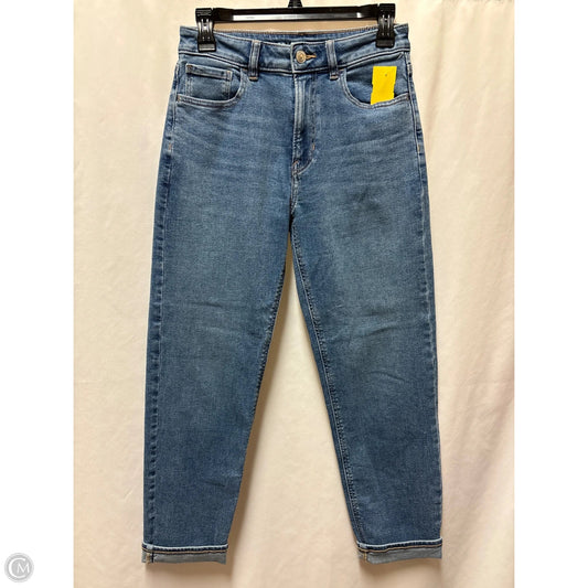 Jeans Straight By American Eagle In Blue Denim, Size: 2