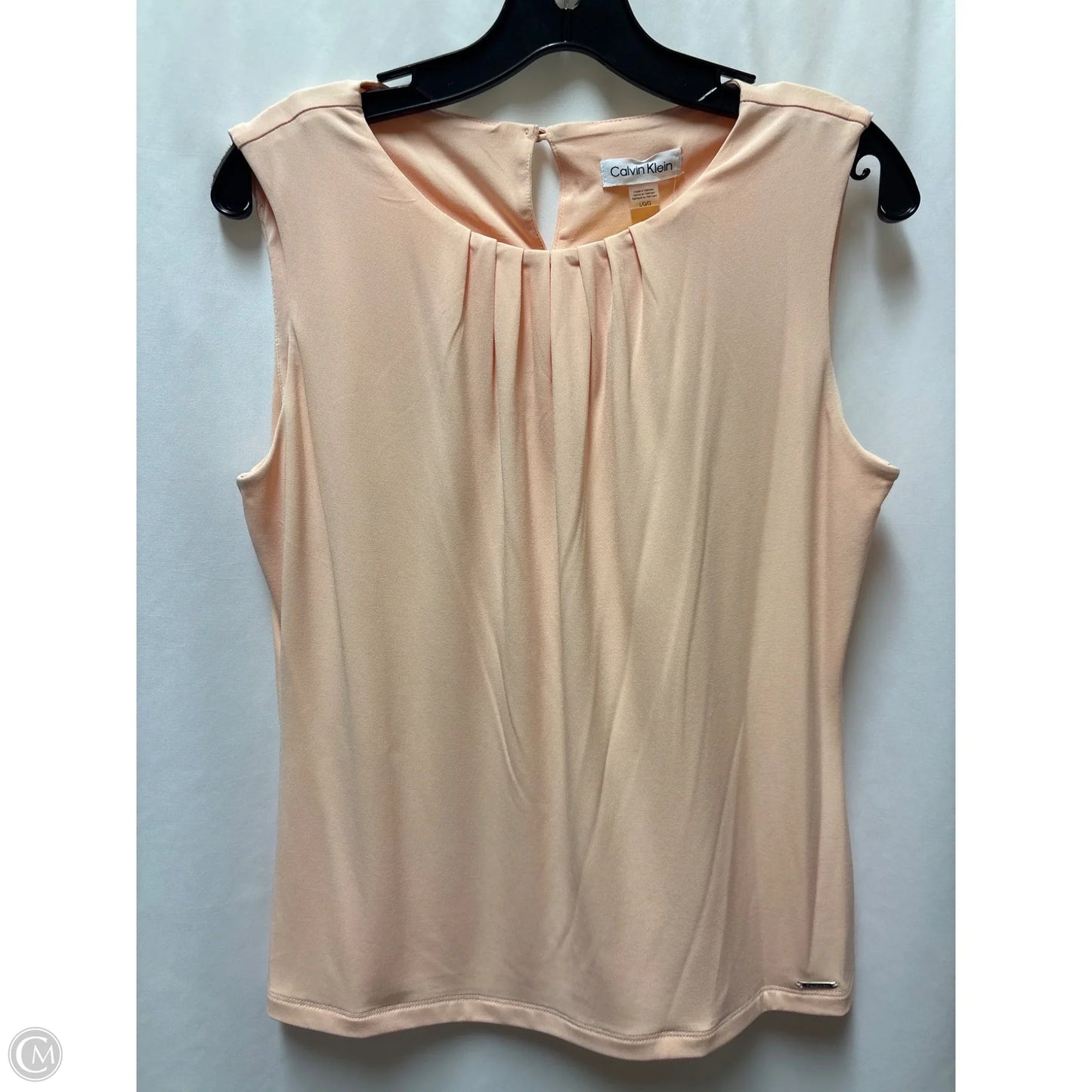 Top Sleeveless By Calvin Klein In Peach, Size: L