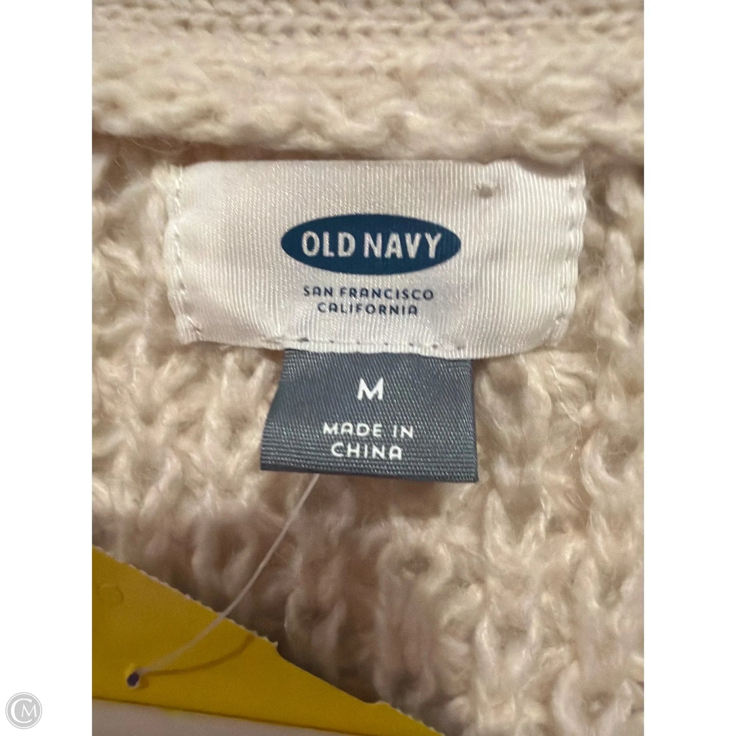 Sweater Cardigan By Old Navy In Cream, Size: M