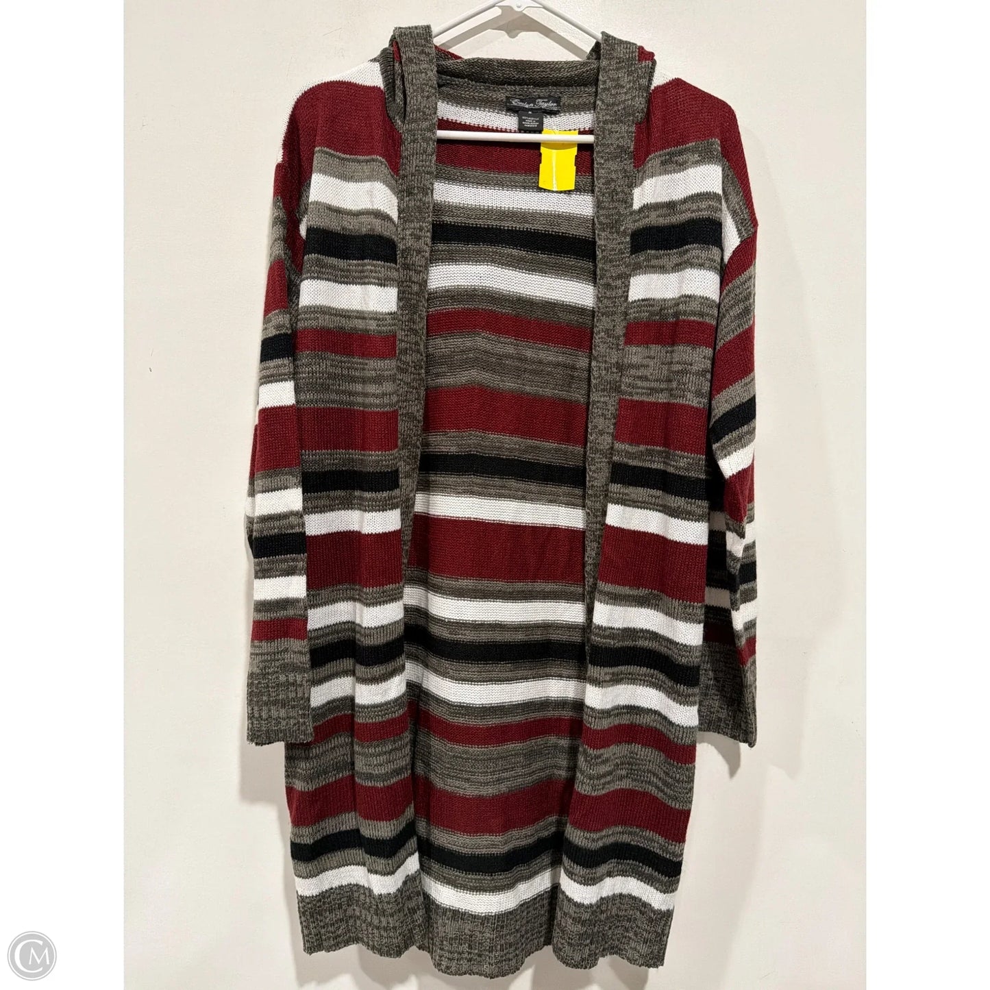 Sweater Cardigan By Clothes Mentor In Maroon, Size: M