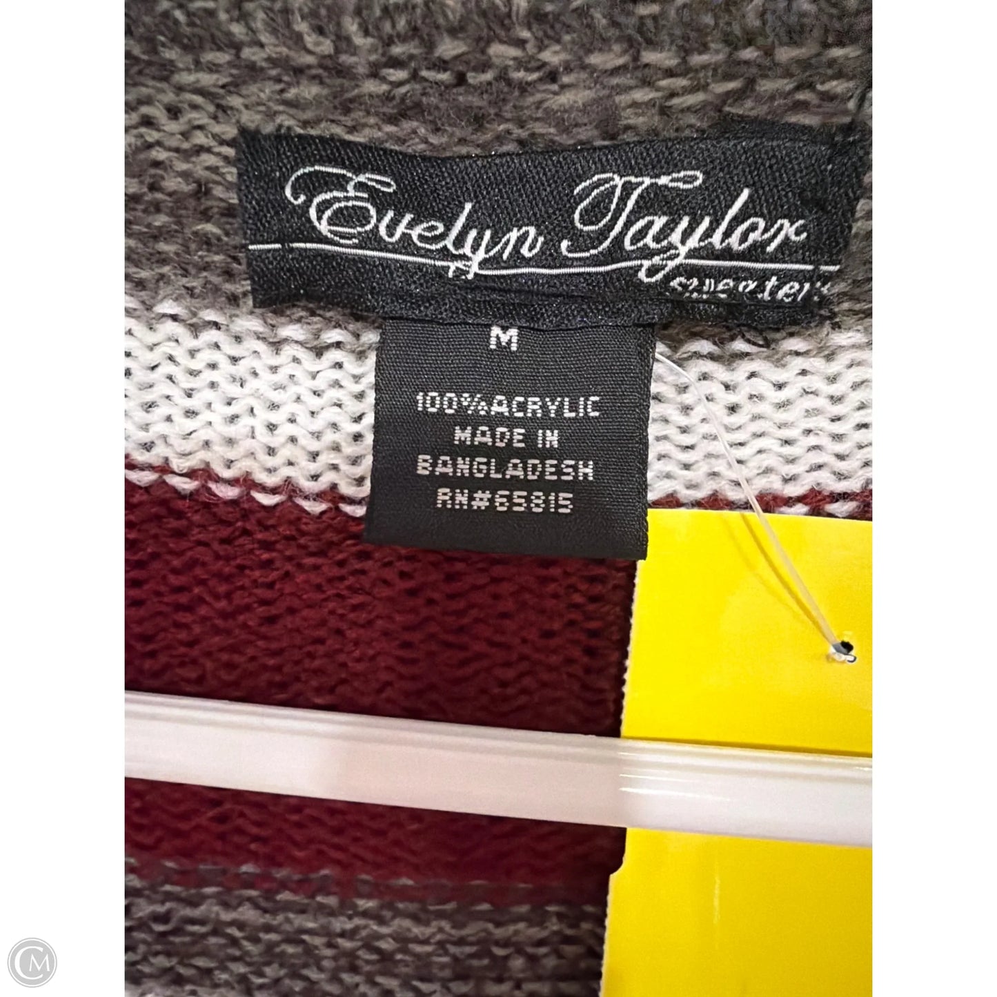 Sweater Cardigan By Clothes Mentor In Maroon, Size: M