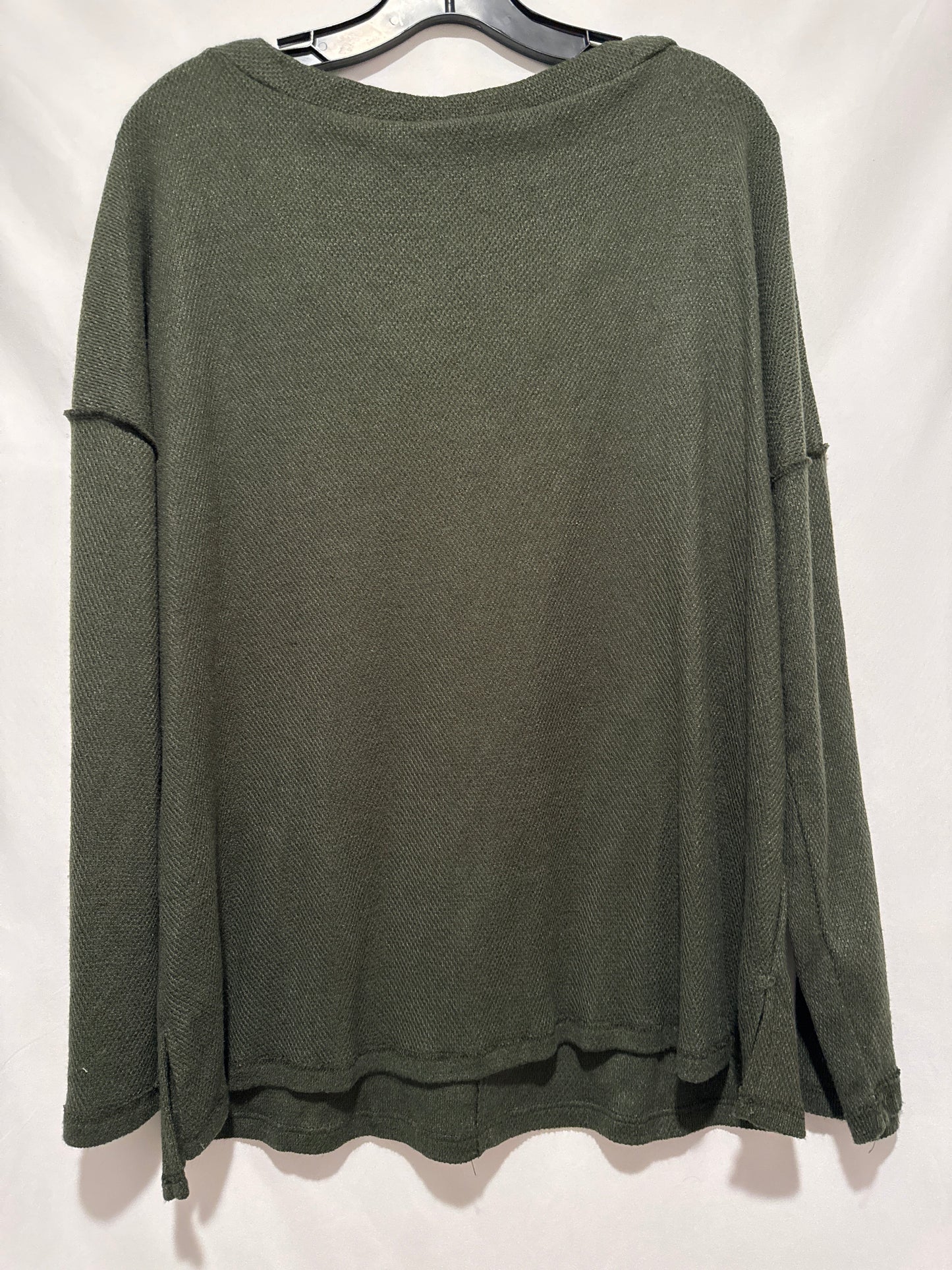 Top Long Sleeve By Bibi In Green, Size: M