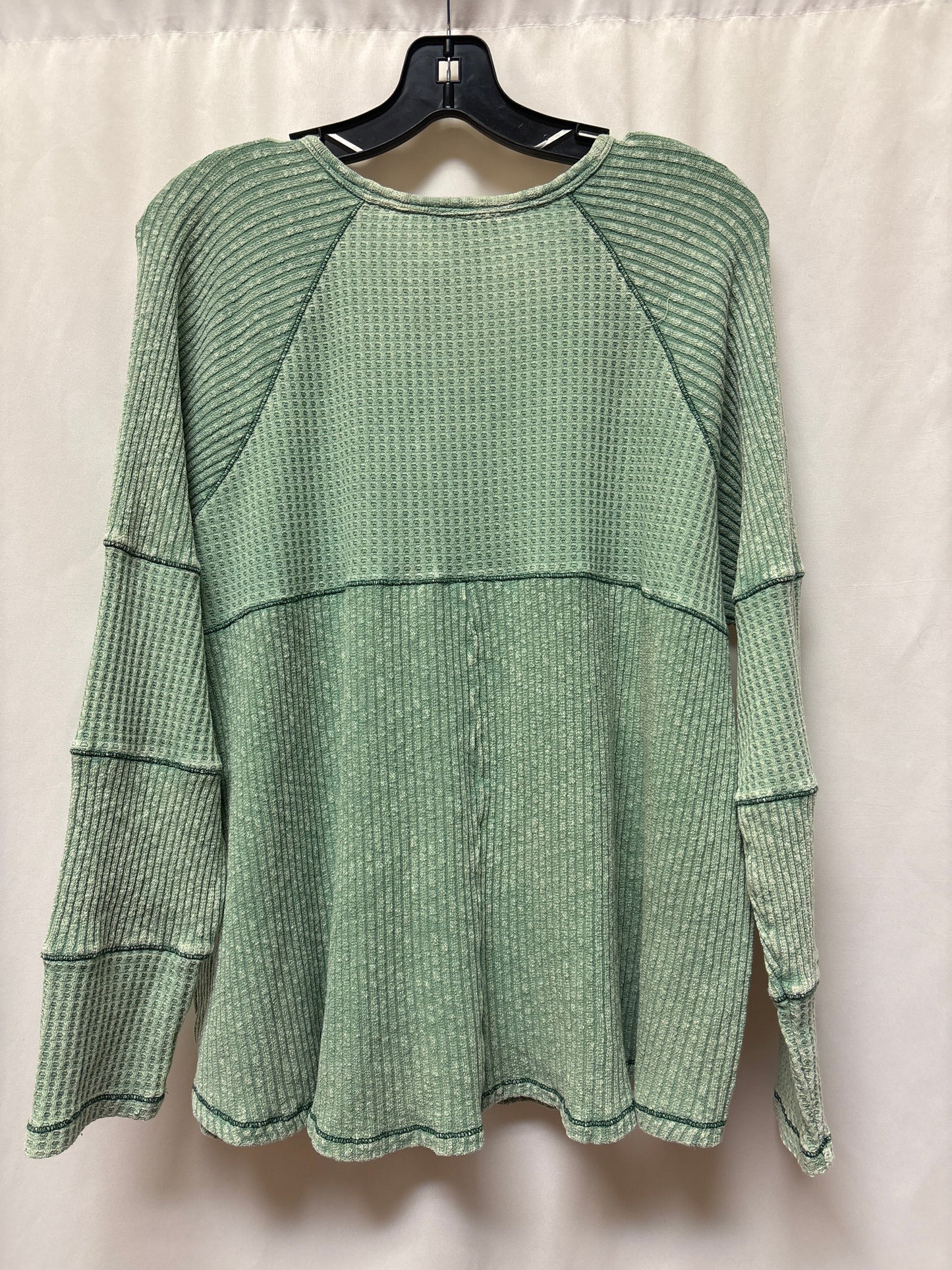 Top Long Sleeve By Easel In Green, Size: L