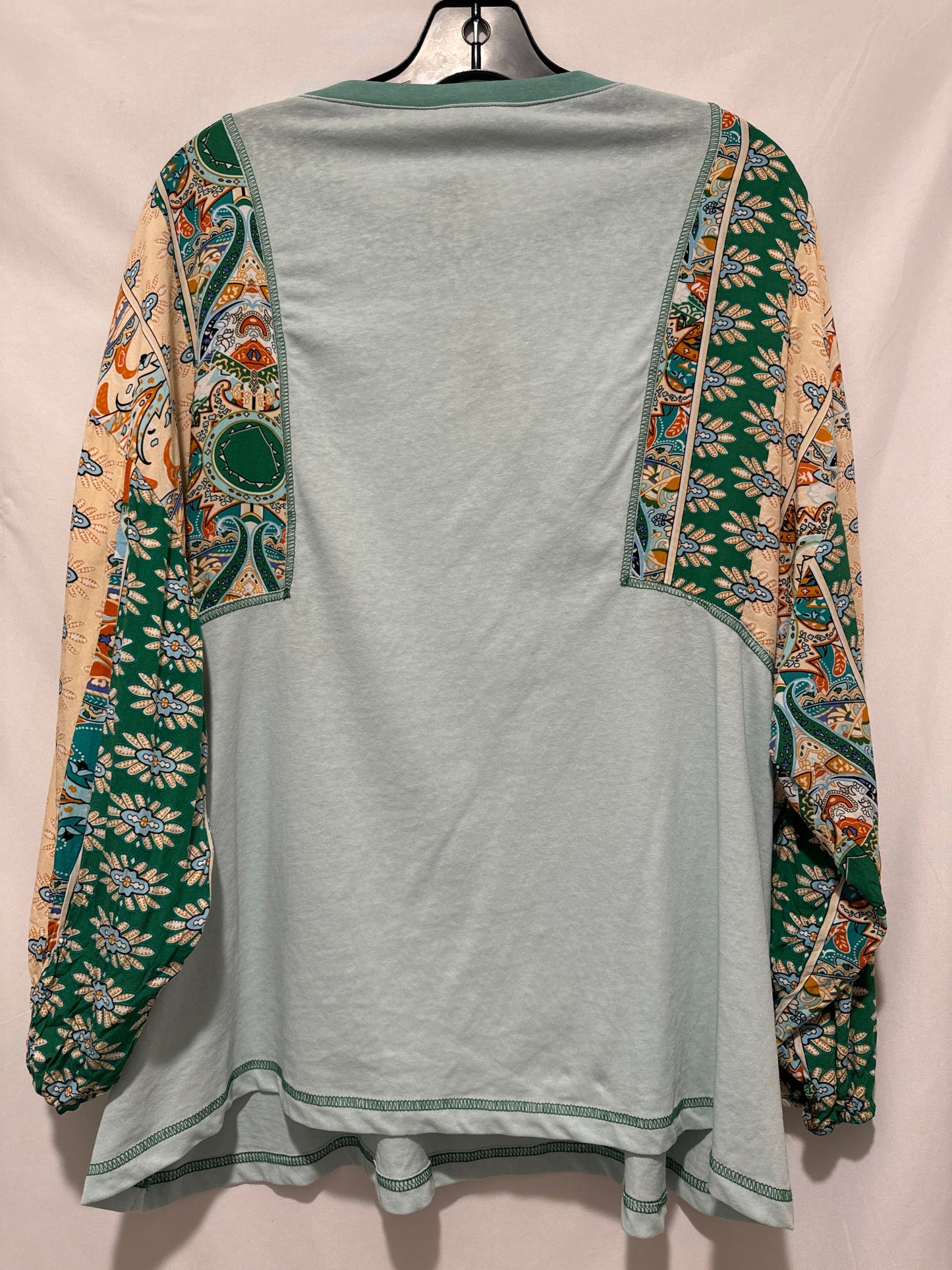 Top Long Sleeve By Easel In Green, Size: L