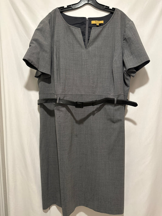 Dress Casual Midi By Alex Marie In Grey, Size: 3x