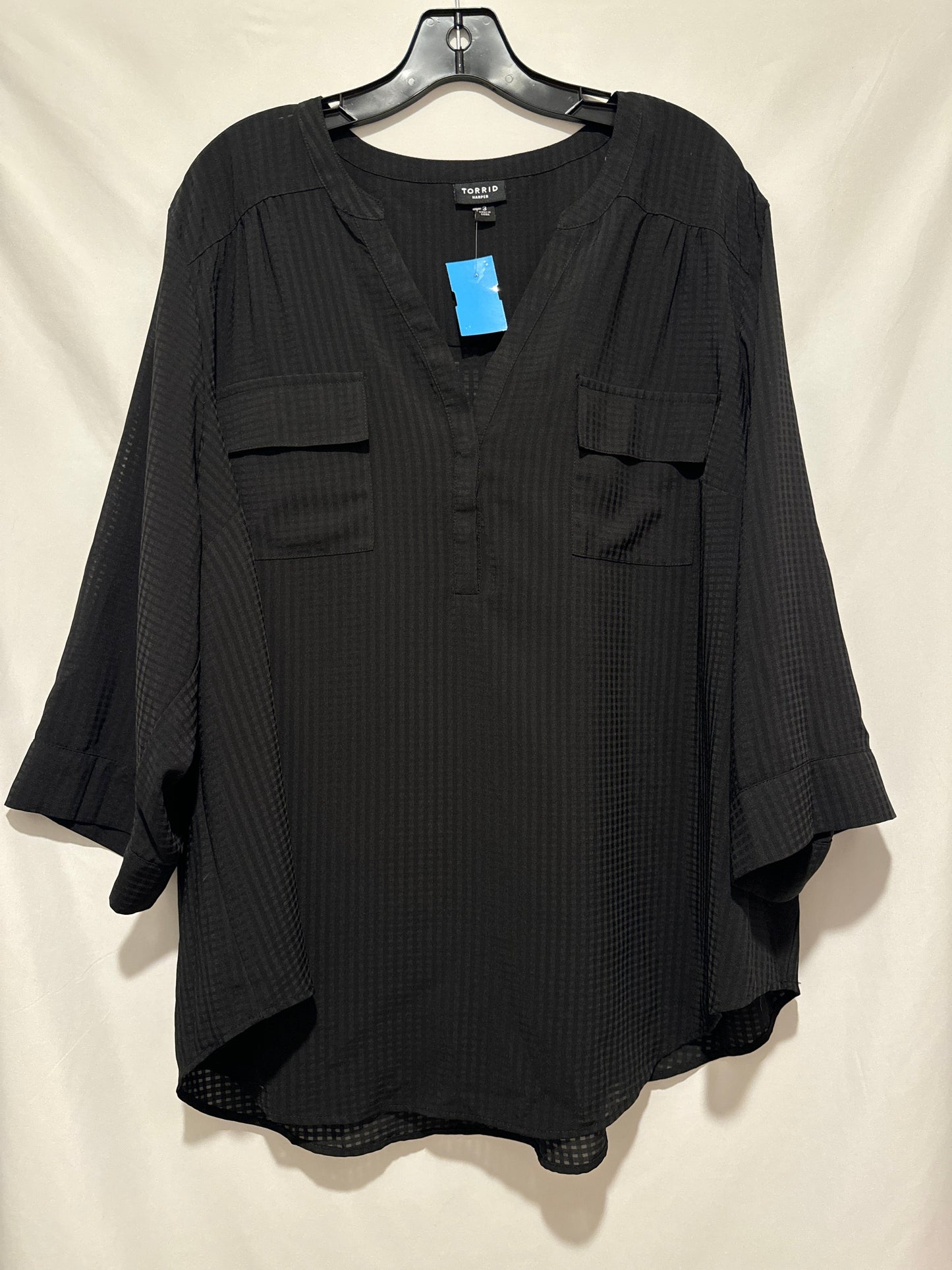 Top Long Sleeve By Torrid In Black, Size: 3x