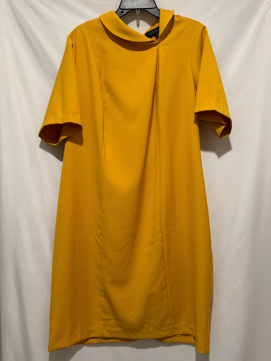 Dress Casual Midi By Eloquii In Yellow, Size: 1x