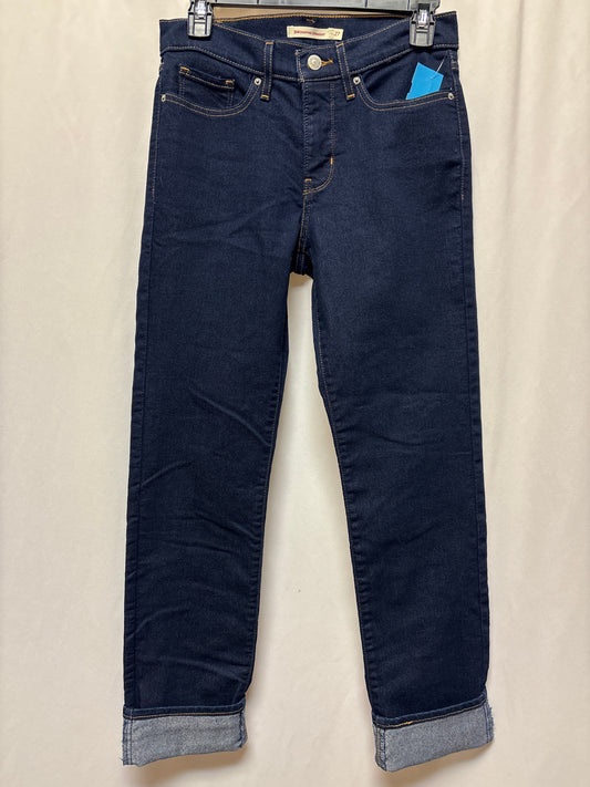 Jeans Straight By Levis In Blue Denim, Size: 4