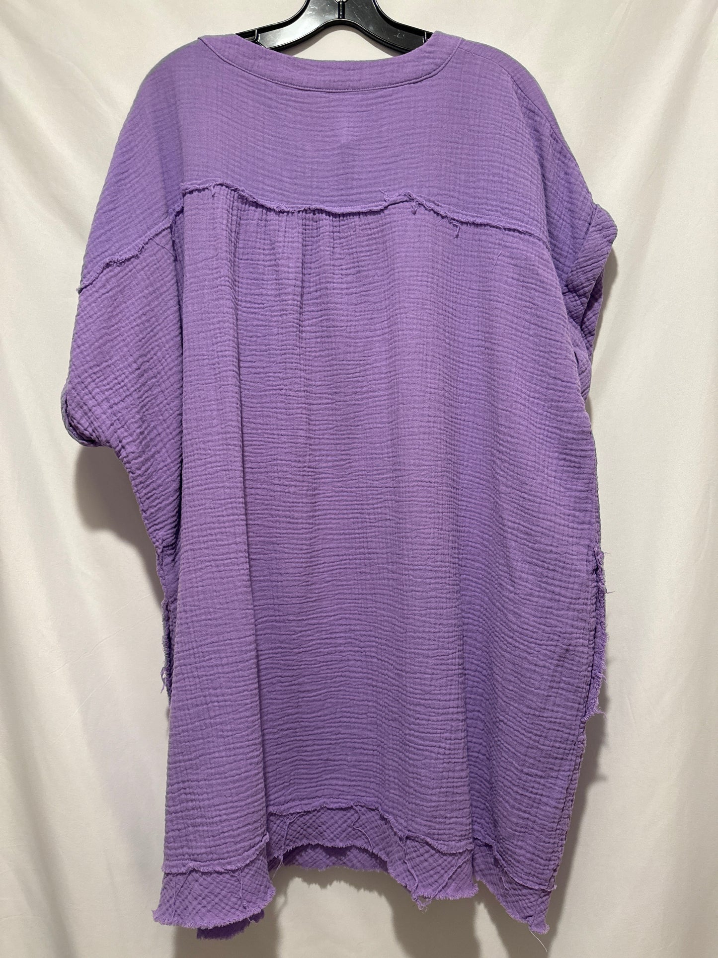 Top Short Sleeve By Zenana Outfitters In Purple, Size: 3x