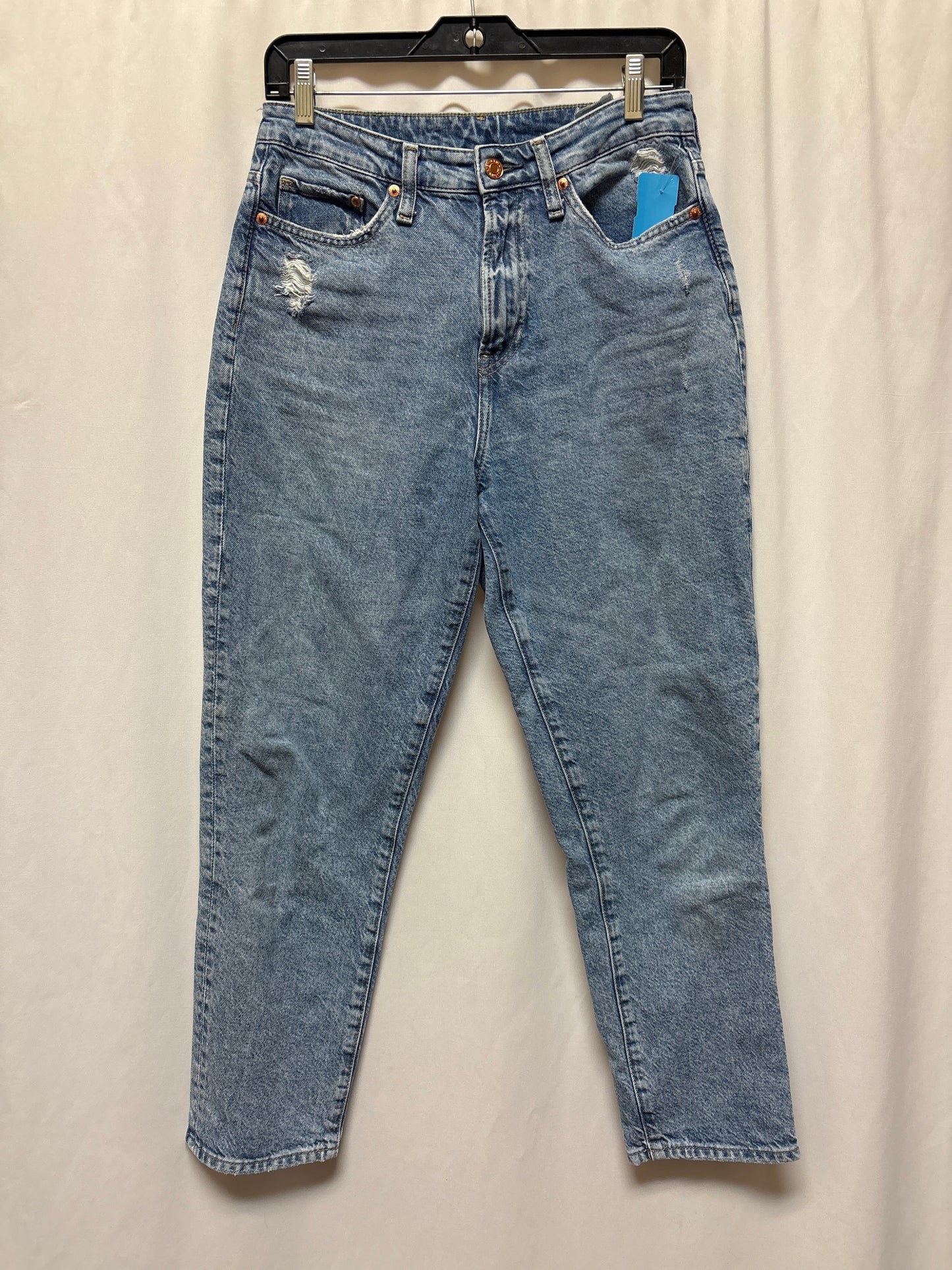 Jeans Straight By H&m In Blue Denim, Size: 6