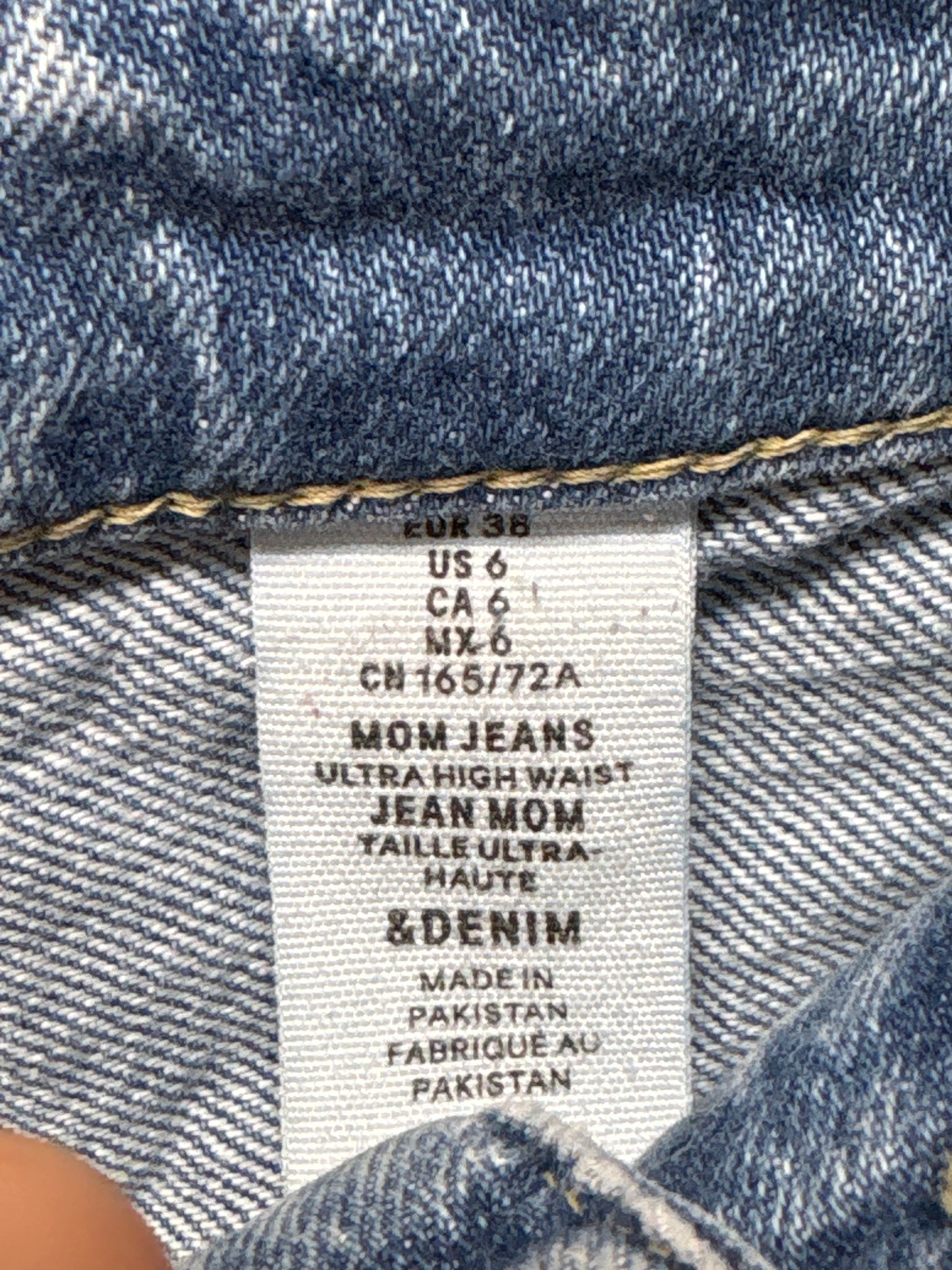 Jeans Straight By H&m In Blue Denim, Size: 6