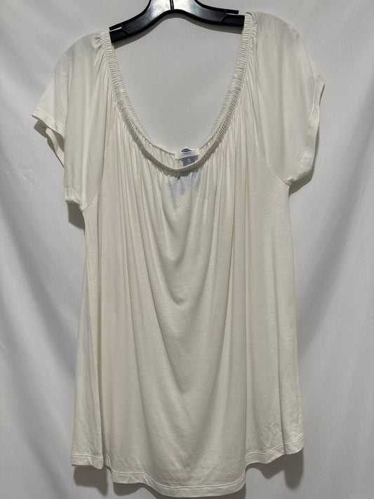 Top Short Sleeve By Old Navy In White, Size: Xl