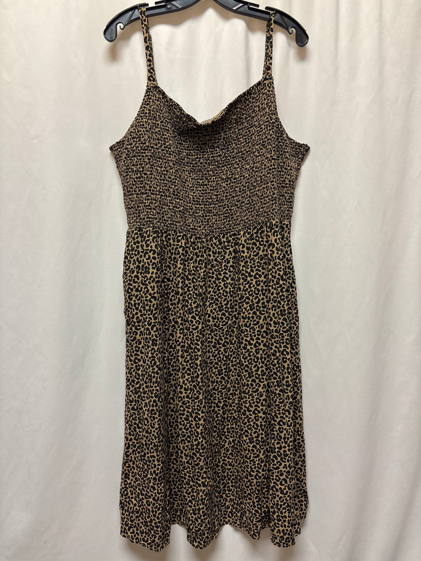 Dress Casual Midi By Old Navy In Animal Print, Size: Xxl