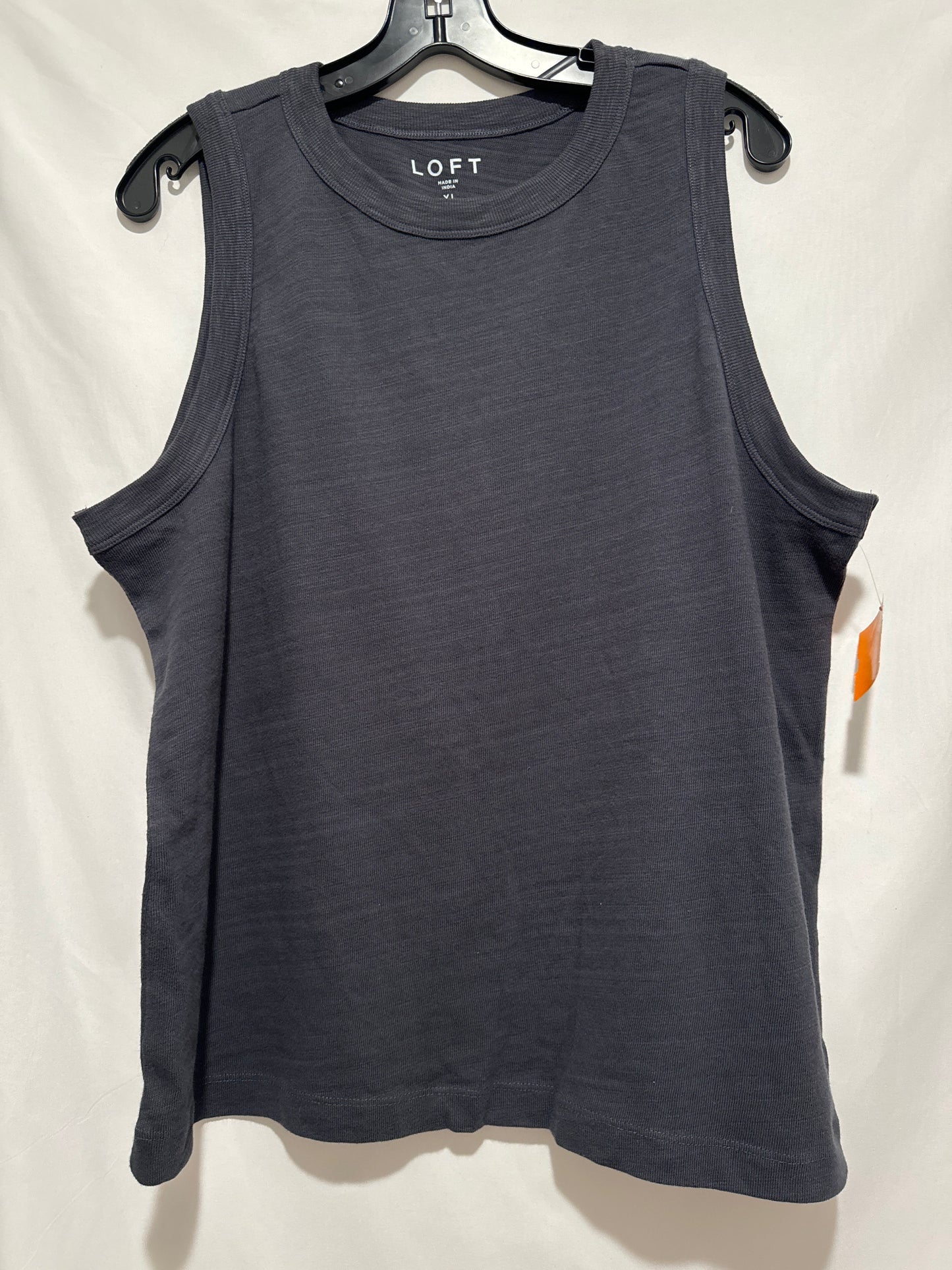 Top Sleeveless By Loft In Grey, Size: Xl