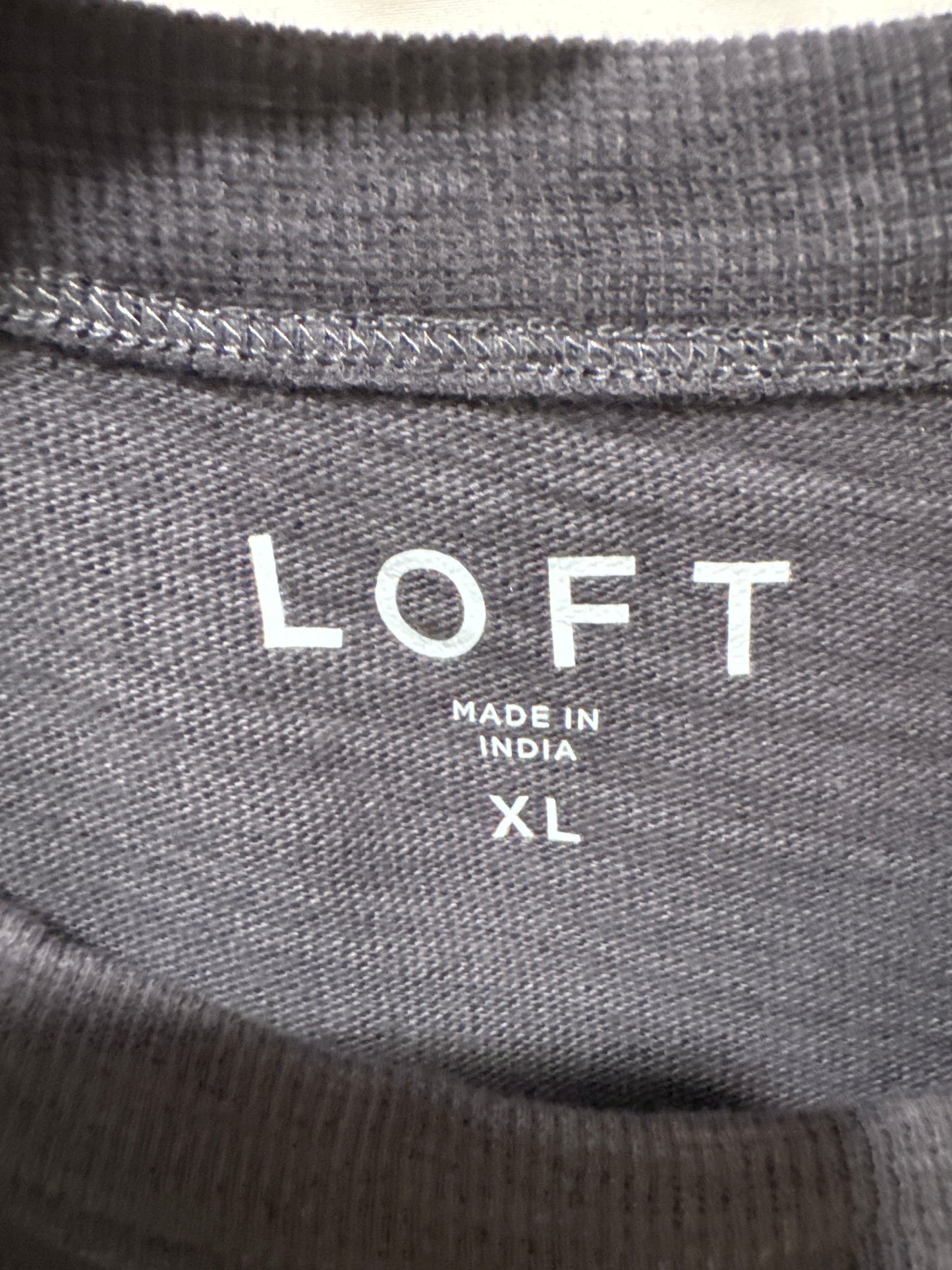 Top Sleeveless By Loft In Grey, Size: Xl