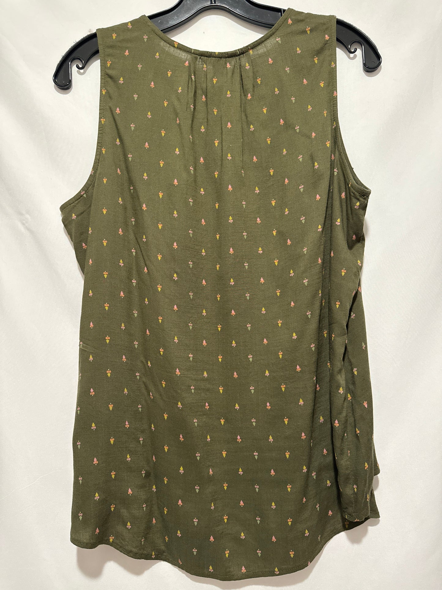 Top Sleeveless By Sonoma In Green, Size: M