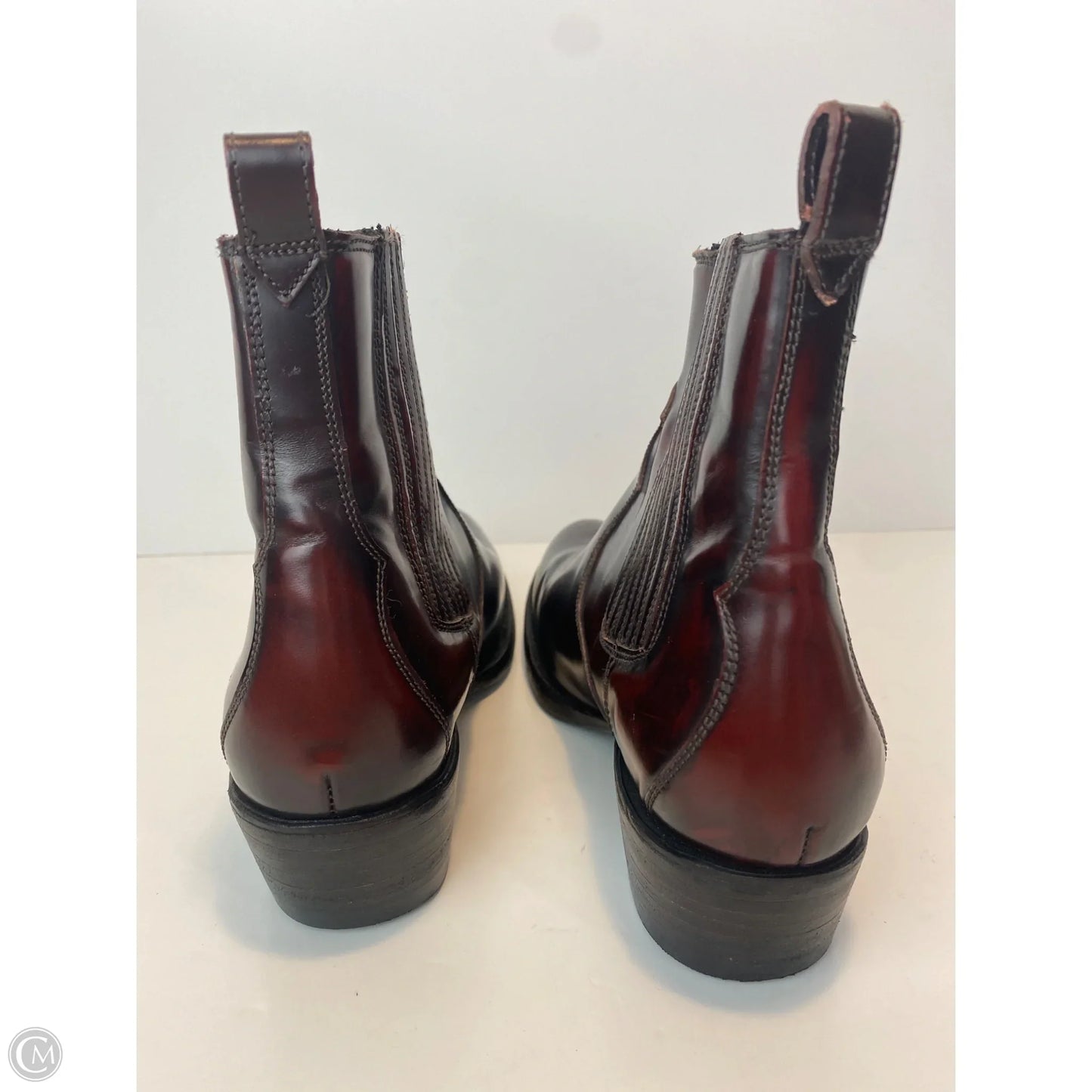 Boots Designer By Frye In Maroon, Size: 8