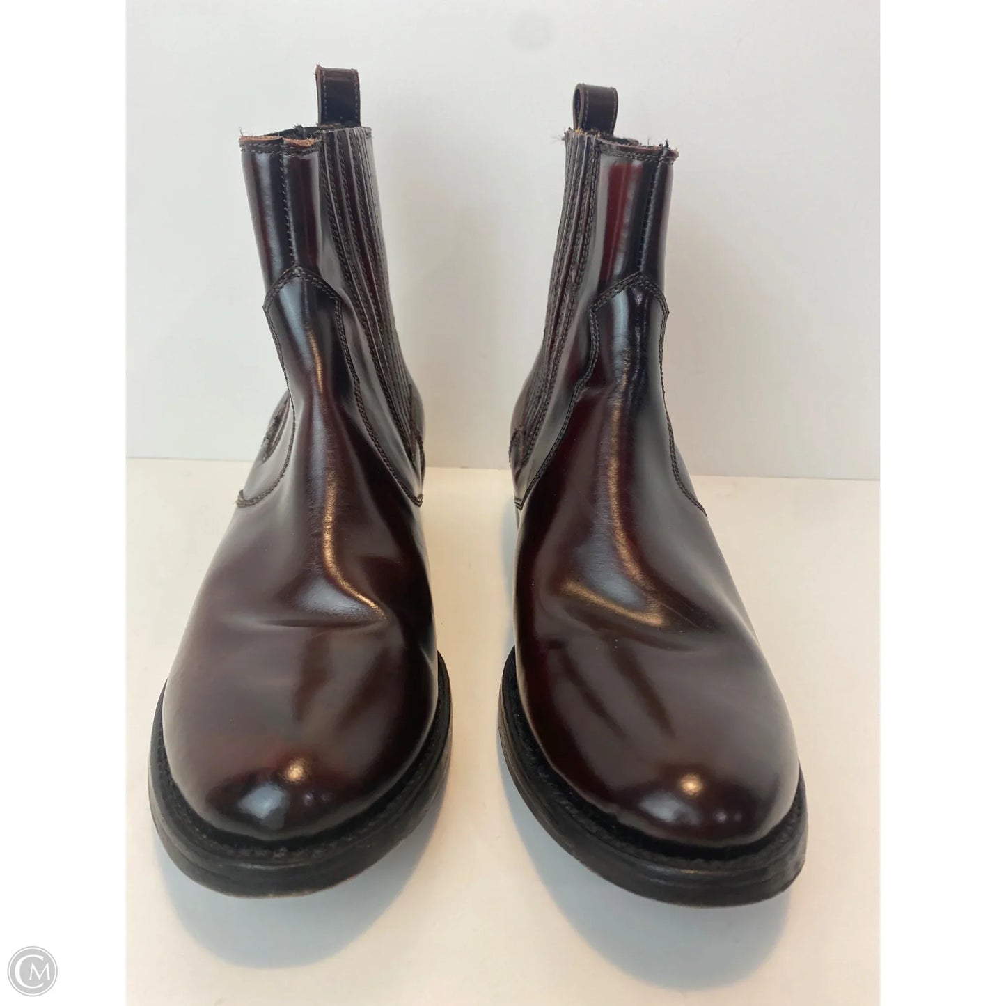 Boots Designer By Frye In Maroon, Size: 8