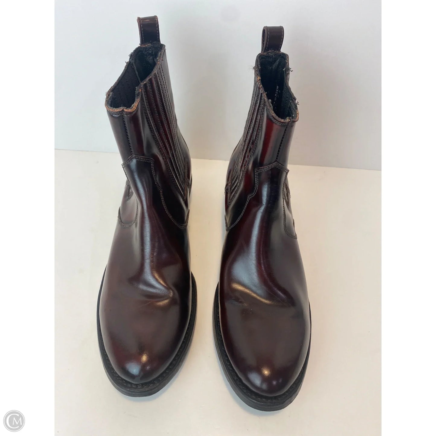 Boots Designer By Frye In Maroon, Size: 8