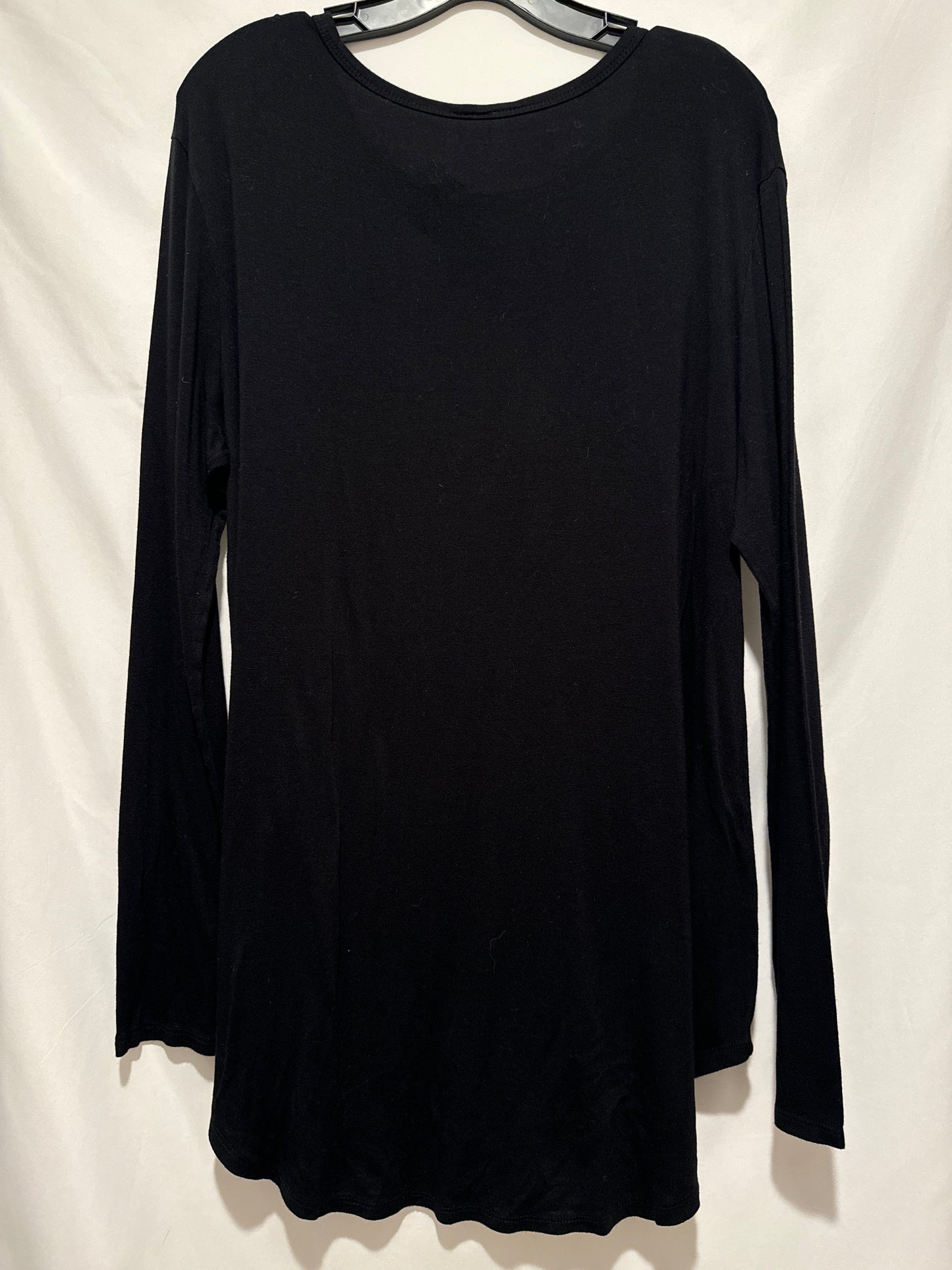 Top Long Sleeve By Color Bear In Black, Size: 1x