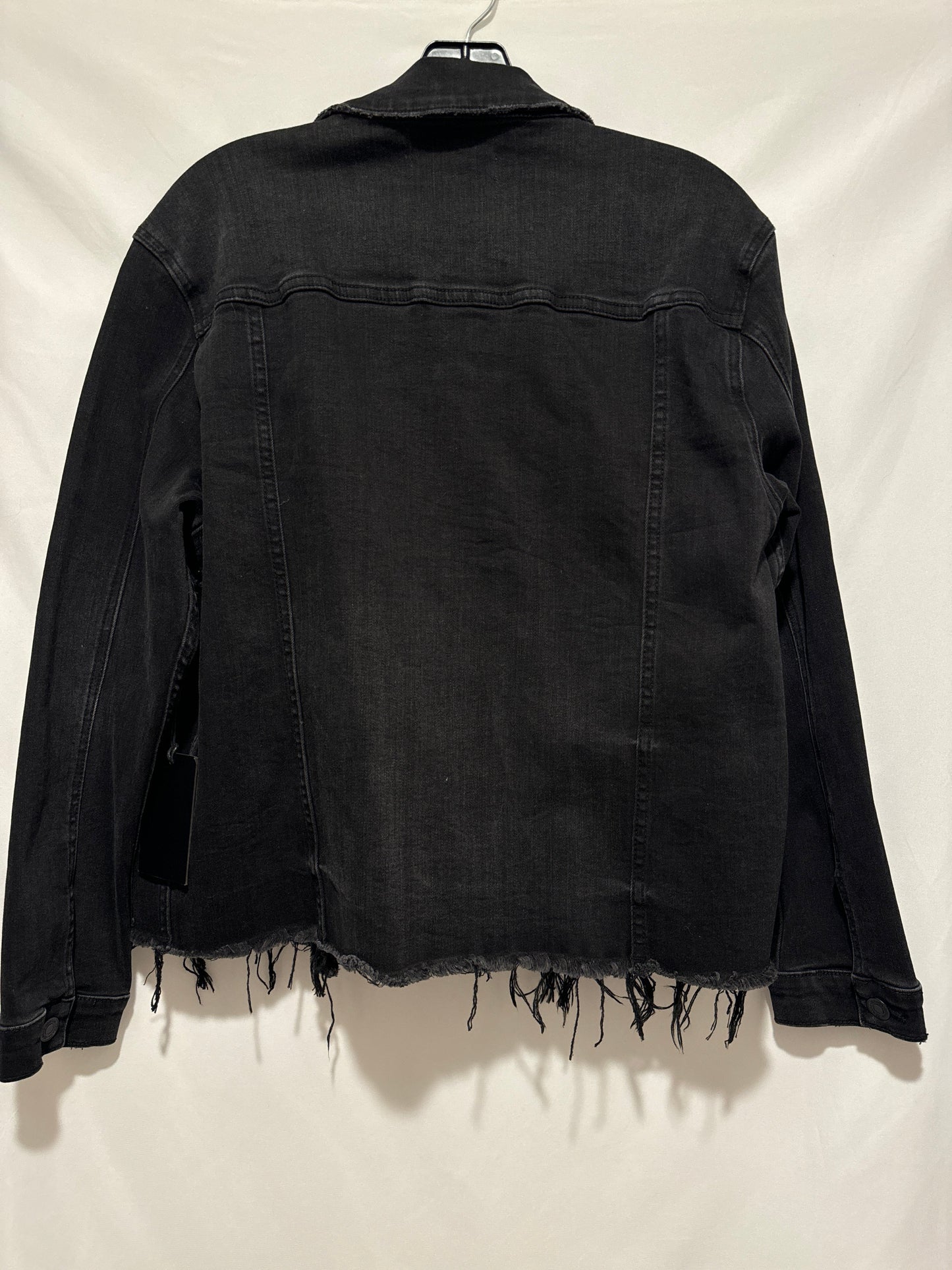 Jacket Denim By Zenana Outfitters In Black Denim, Size: M