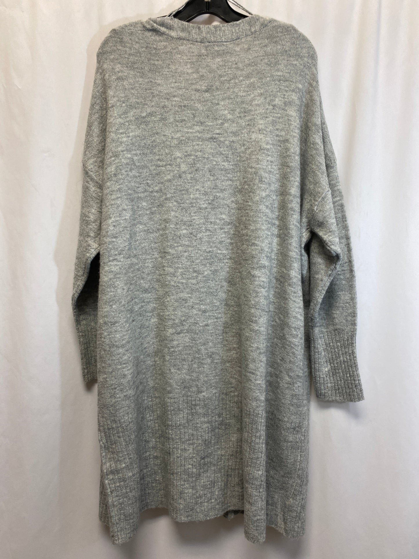 Sweater Cardigan By Clothes Mentor In Grey, Size: Xxl