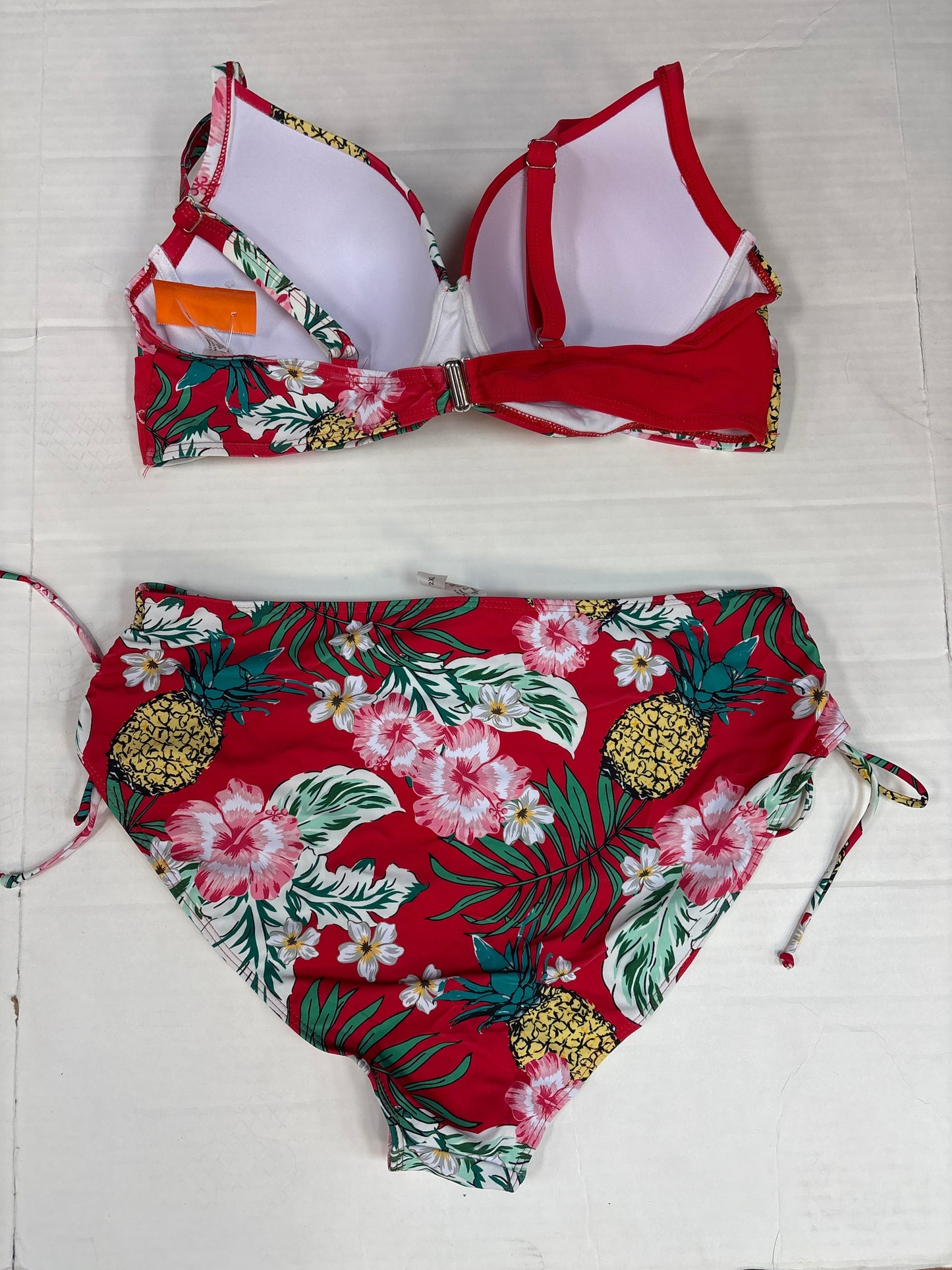 Swimsuit 2pc By Shein In Red, Size: 2x