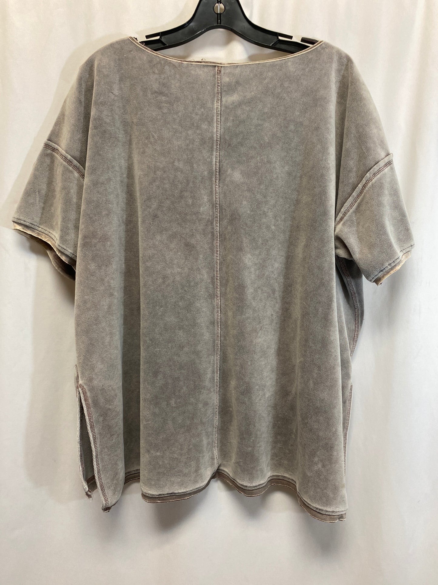 Top Short Sleeve By Umgee In Grey, Size: Xl