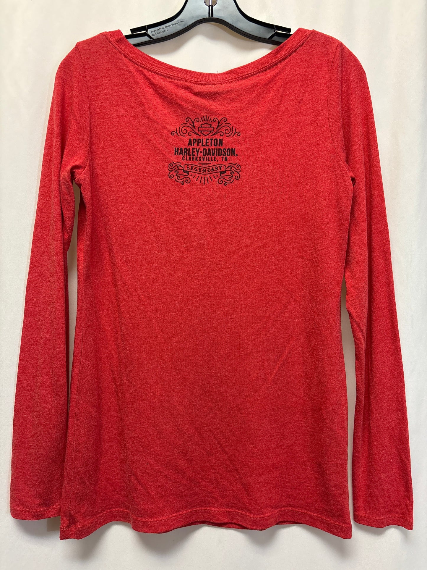 Top Long Sleeve By Harley Davidson In Red, Size: M