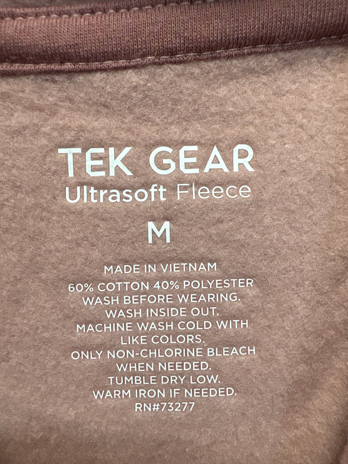 Sweatshirt Hoodie By Tek Gear In Mauve, Size: M