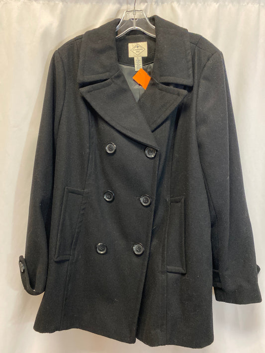 Coat Peacoat By St Johns Bay In Black, Size: Xl