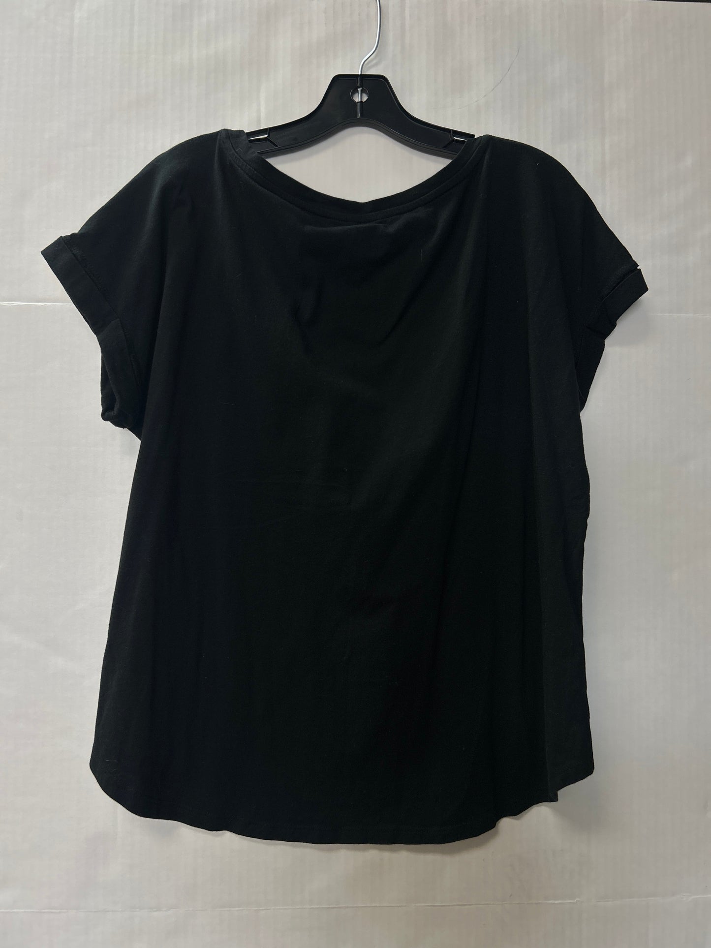 Top Short Sleeve By Cato In Black, Size: Xl