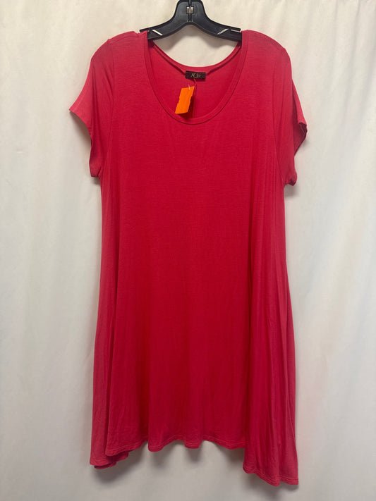 Dress Casual Midi By Clothes Mentor In Pink, Size: 3x