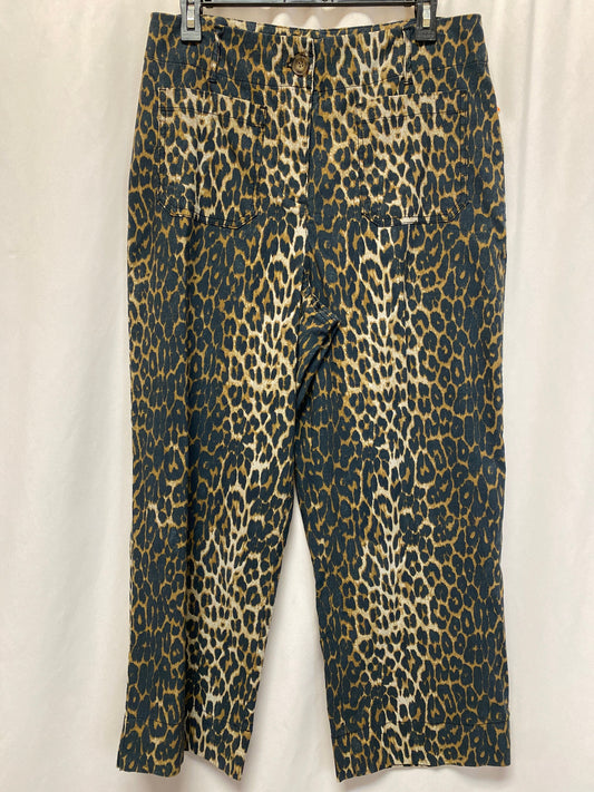 Pants Wide Leg By Nicole By Nicole Miller In Animal Print, Size: 10