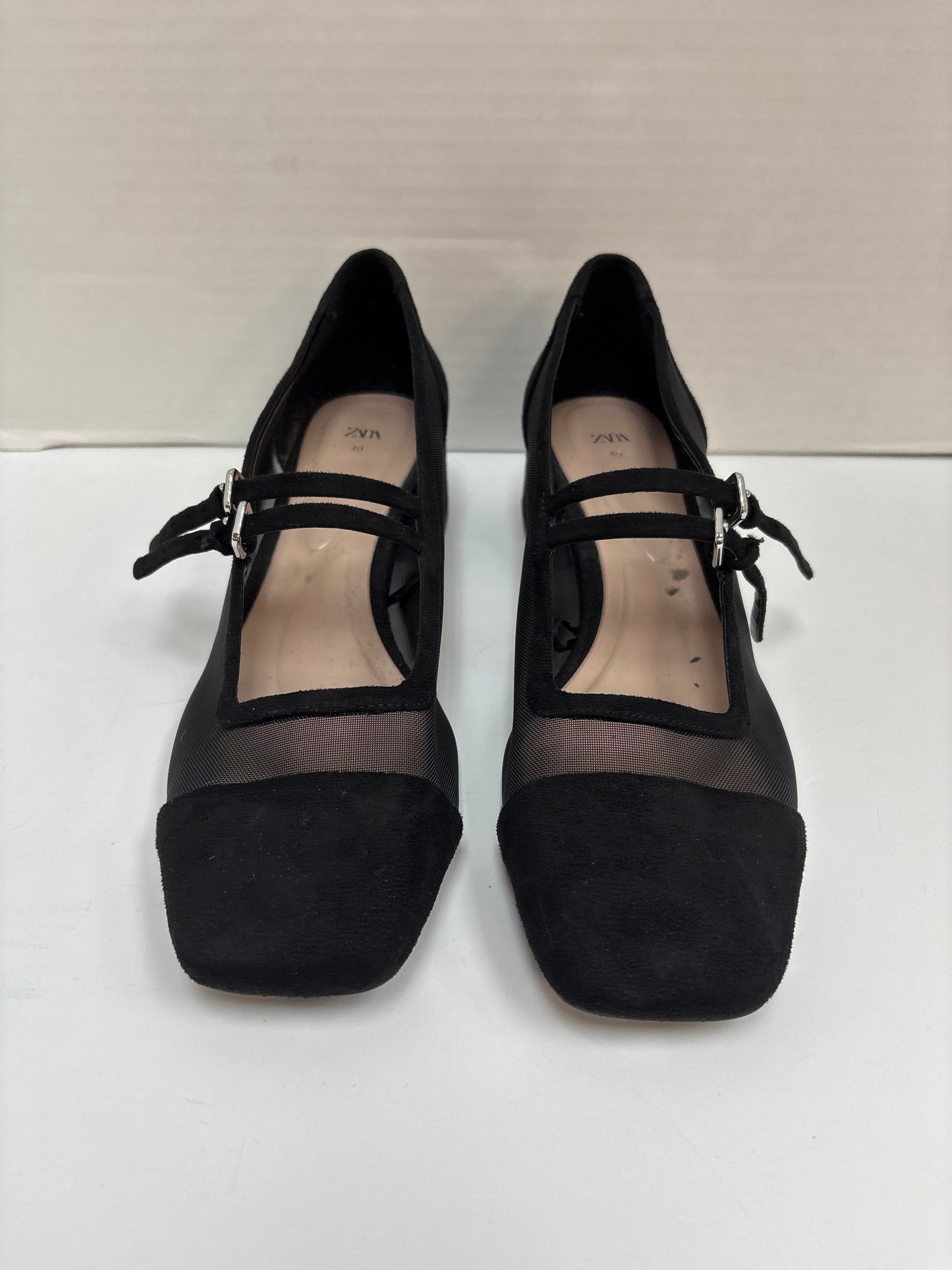 Shoes Heels Block By Zara In Black, Size: 9.5