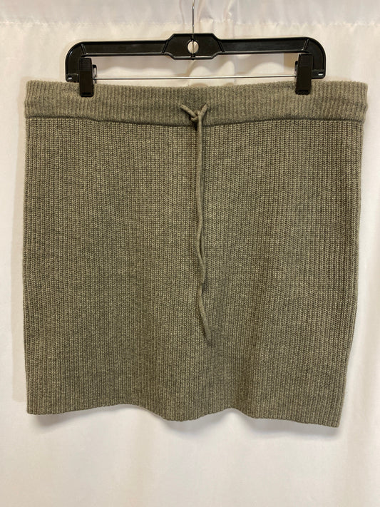 Skirt Midi By Madewell In Green, Size: Xl
