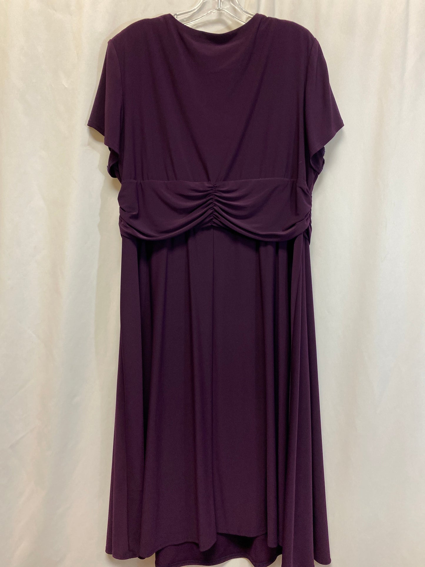 Dress Party Midi By R And M Richards In Purple, Size: 1x