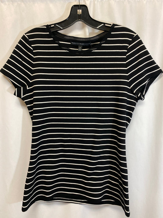 Top Short Sleeve By White House Black Market In Black, Size: M