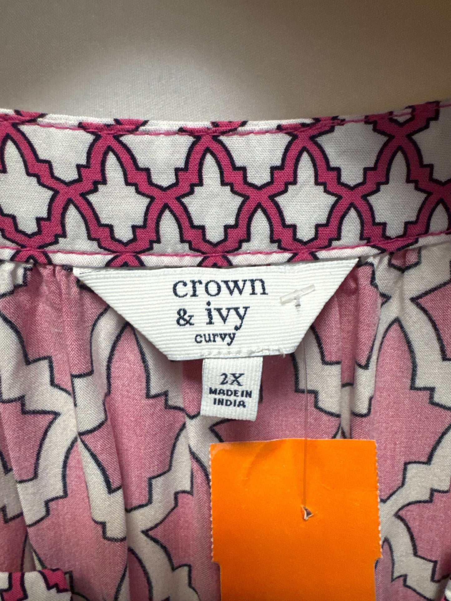 Top Long Sleeve By Crown And Ivy In Pink, Size: 2x