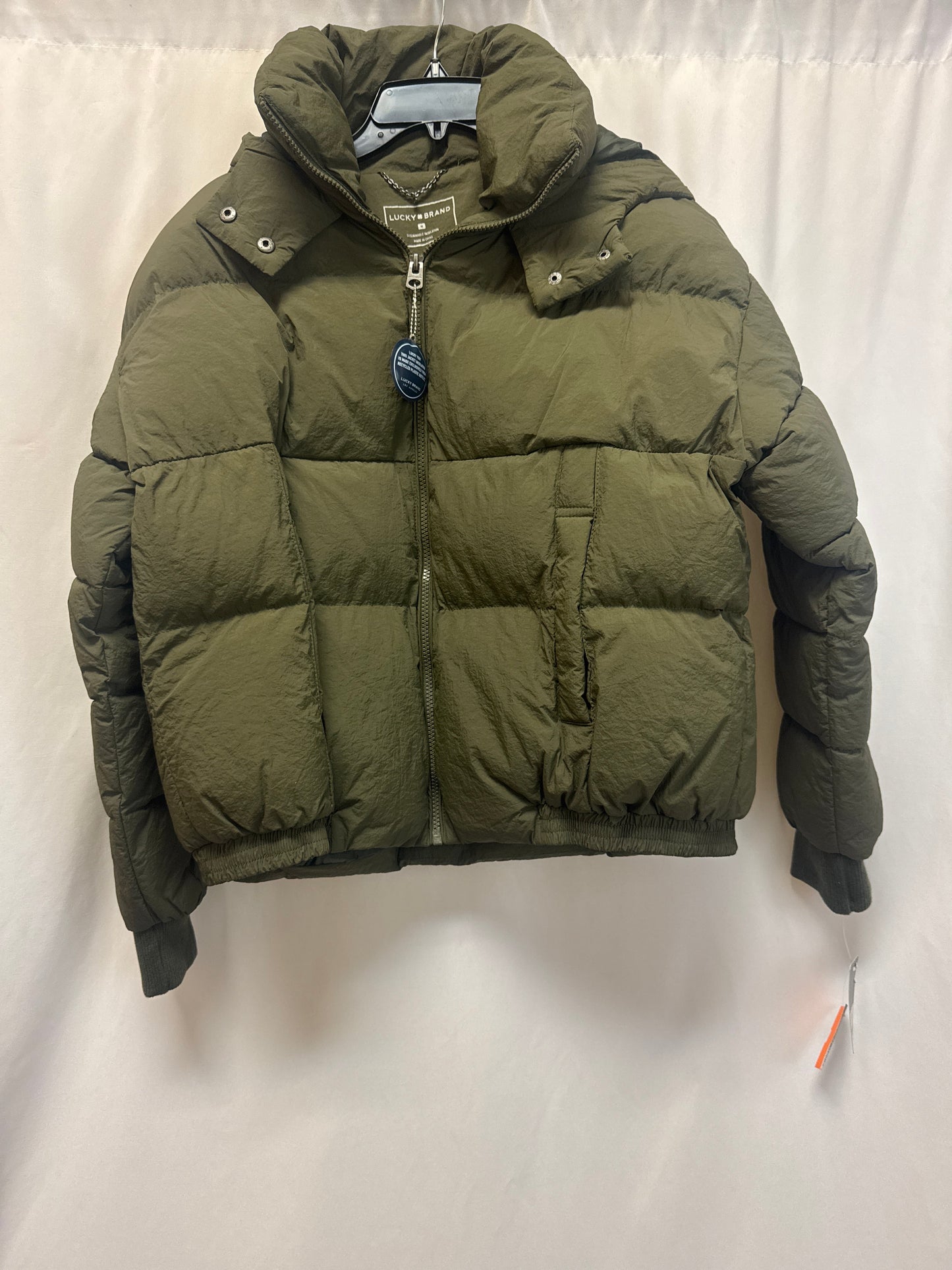 Coat Puffer & Quilted By Lucky Brand In Green, Size: M